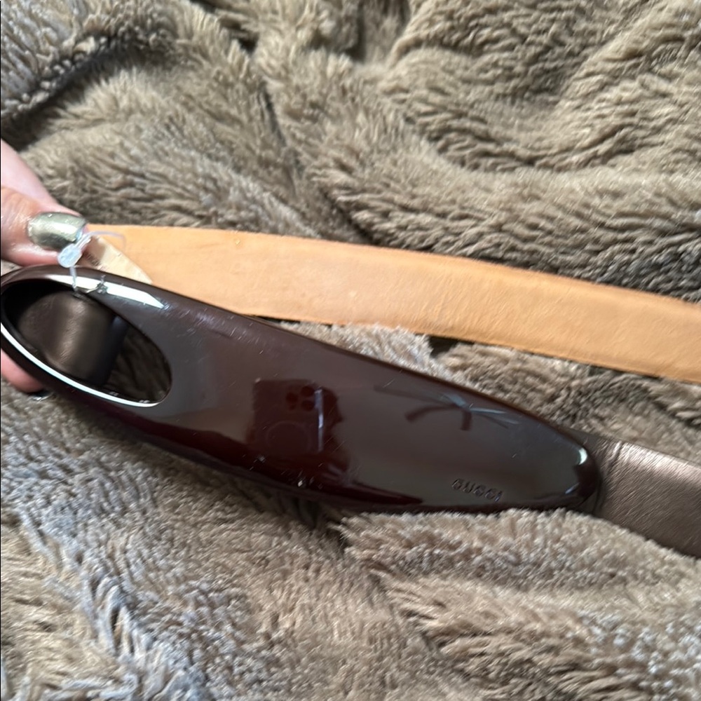Gucci Brown and Tan Leather Belt